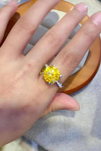 5 Carat Moissanite 925 Sterling Silver Ring in Banana Yellow Rings