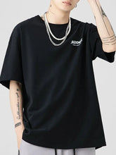 Men's Full Size Round Neck Half Sleeve T-Shirt Plus Size Mens Tops