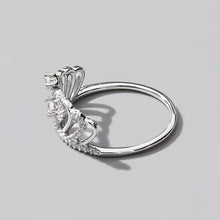 Crown Shape Zircon 925 Sterling Silver Ring Rings