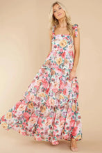 Floral Square Neck Wide Strap Maxi Dress Woman Maxi Dress