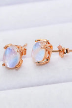 Natural Moonstone 4-Prong Stud Earrings Earrings