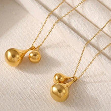 Stainless Steel Water Drop Shape Pendant Necklace Fashion Jewelry