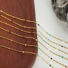 18K Gold-Plated Oil Drip Bead Necklace Necklaces
