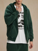 Men's Zip-Up Hoodie with Kangaroo Pocket Mens Tops