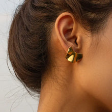Irregular 18K Gold-Plated Earrings Gold One Size Earrings