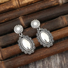 Alloy Flower Dangle Earrings Silver One Size Earrings