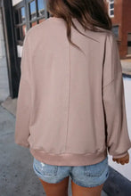 Peace Sign Applique Long Sleeve Sweatshirt Woman Sweatshirts