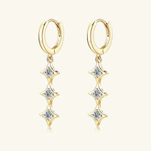 Moissanite 925 Sterling Silver Geometric Shape Earrings Earrings