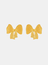 18K Gold Plated Bow Earrings Stainless Steel Jewelry Set Fashion Jewelry