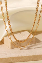 18K Gold Plated Layered Chain Necklace Necklaces