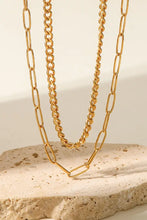 18K Gold Plated Layered Chain Necklace Gold One Size Necklaces