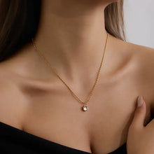 18K Gold-Plated Moonstone Iridescent Pendant Necklace Gold One Size Fashion Jewelry