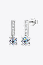 Moissanite and Zircon 925 Sterling Silver Drop Earrings Silver One Size Earrings