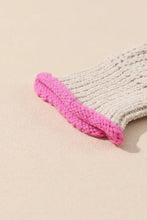 Contrast Tied Open Front Cardigan Woman Outerwear