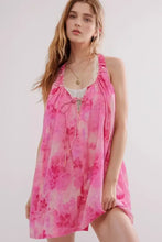 Printed Sleeveless Summer Mini Dress Pink Casual Dresses