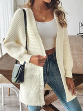 Open Front Long Sleeve Cardigan Woman Outerwear