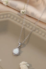Opal Round Pendant Chain Necklace Necklaces