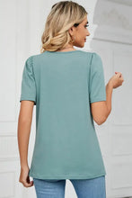 Square Neck Short Sleeve T-Shirt Woman T Shirts