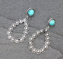 Artificial Turquoise Teardrop Earrings Earrings