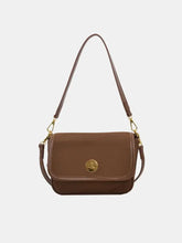 PU Leather Suede Twist-Lock Shoulder Bag Caramel One Size Shoulder Bags