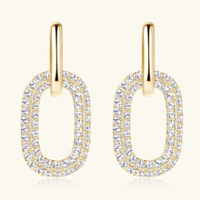 2.16 Carat Moissanite 925 Sterling Silver Earrings Gold One Size Earrings