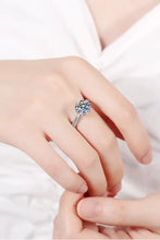 3 Carat Moissanite Rhodium-Plated Side Stone Ring Rings