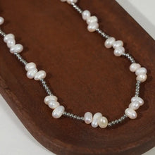 Freshwater Pearl Titanium Steel Bead Necklace Necklaces