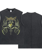 Men's Graphic Round Neck Tank Mens Tops
