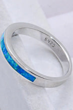 925 Sterling Silver Opal Ring in Sky Blue Rings