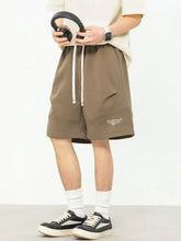 Men's Plus Size Drawstring Shorts with Pockets Camel Mens Bottoms