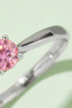 Moissanite Contrast 925 Sterling Silver Solitaire Ring Rings