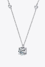 2 Carat Moissanite 4-Prong 925 Sterling Silver Necklace Silver One Size Necklaces