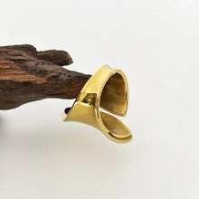 18K Gold-Plated Twisted Open Ring Fashion Jewelry