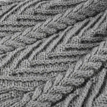 Cable Knit Solid Color Hat with Pompom Hats