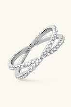 Moissanite 925 Sterling Silver Crisscross Ring Rings