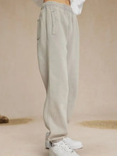 Men's Casual Elastic Waist Cotton Sweatpants Gray Woman Sweatpants