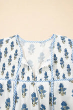 Floral Puff Sleeve Mini Dress with Pockets Woman Casual Dress