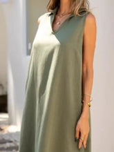 Full Size Side Slit Sleeveless Midi Dress Plus Size Casual Dresses