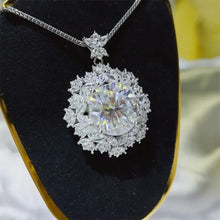 10 Carat Moissanite 925 Sterling Silver Necklace White One Size Fine Jewelry
