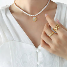 18K Gold-Plated Freshwater Pearl Necklace Necklaces