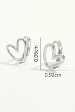 925 Sterling Silver Heart Shape Earrings Earrings