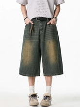 Men's Plus Size Pocketed Denim Shorts Denim Shorts