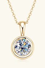 2 Carat Moissanite 925 Sterling Silver Necklace Gold One Size Necklaces