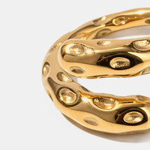 Titanium Steel Gold-Plated Bypass Ring Rings