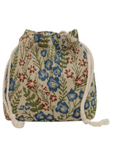 Rope Drawstring Floral Bucket Bag Shoulder Bags