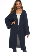 Long Sleeve Open Front Cardigan Woman Outerwear