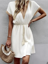 Full Size V-Neck Short Sleeve Dress Plus Size Casual Dresses