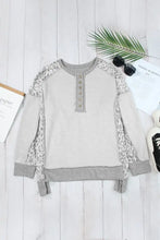 Exposed Seam Leopard Long Sleeve Sweatshirt Woman Sweatshirts