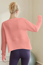 Basic Bae Air Scuba Round Neck Long Sleeve Sweatshirt Woman Sweatshirts
