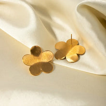 18K Gold-Plated Stainless Steel Flower Stud Earrings Earrings
